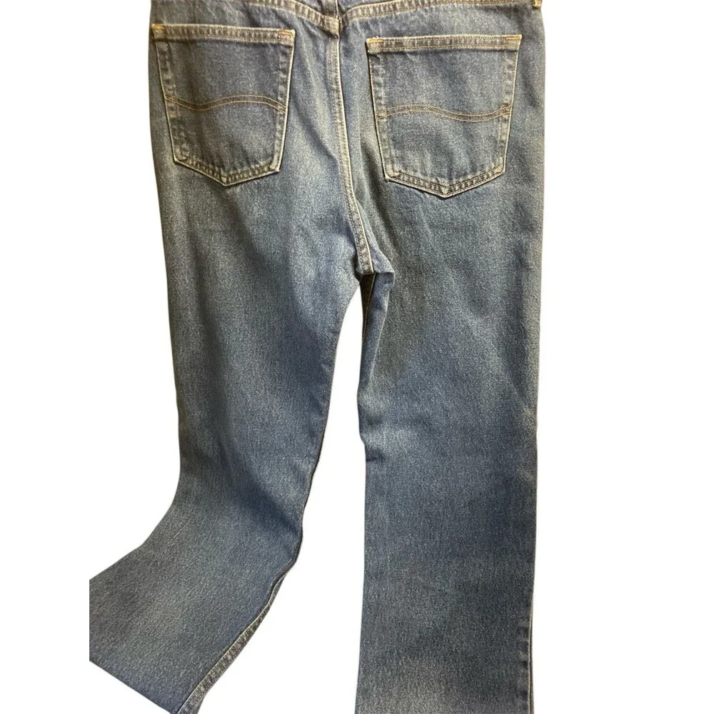 Lee Jeans Mens 36X34 Blue Denim Regular Fit Straight Leg Dark Blue - Picture 2 of 4